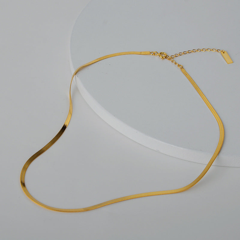 S925 Sterling Silver Glossy Necklace