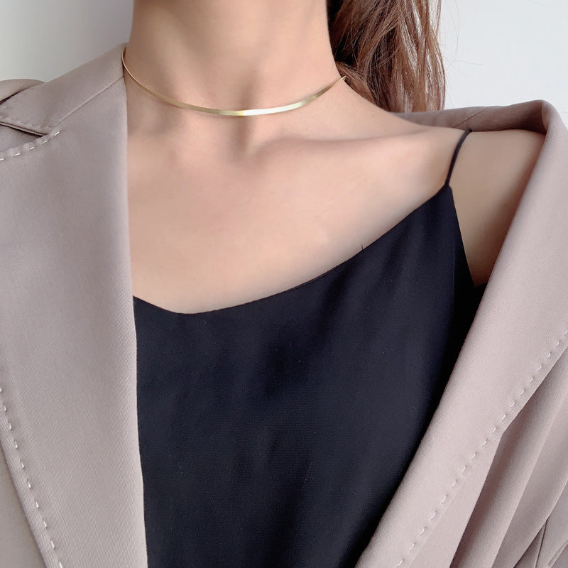 S925 Sterling Silver Glossy Necklace
