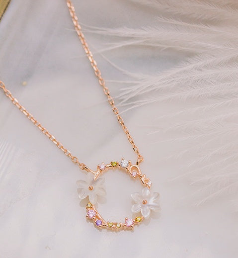 S925 silver garland necklace