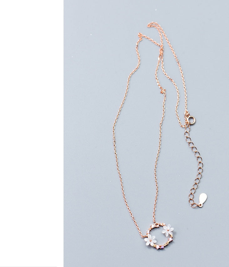 S925 silver garland necklace