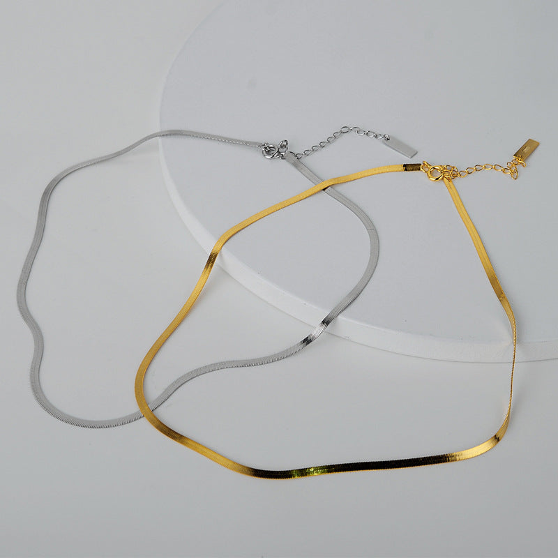 S925 Sterling Silver Glossy Necklace