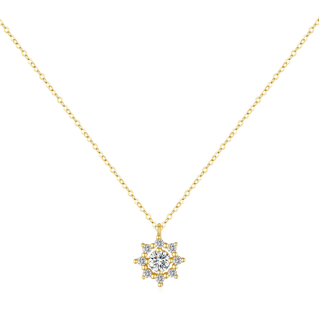 S925 Sterling Silver Snowflake Necklace