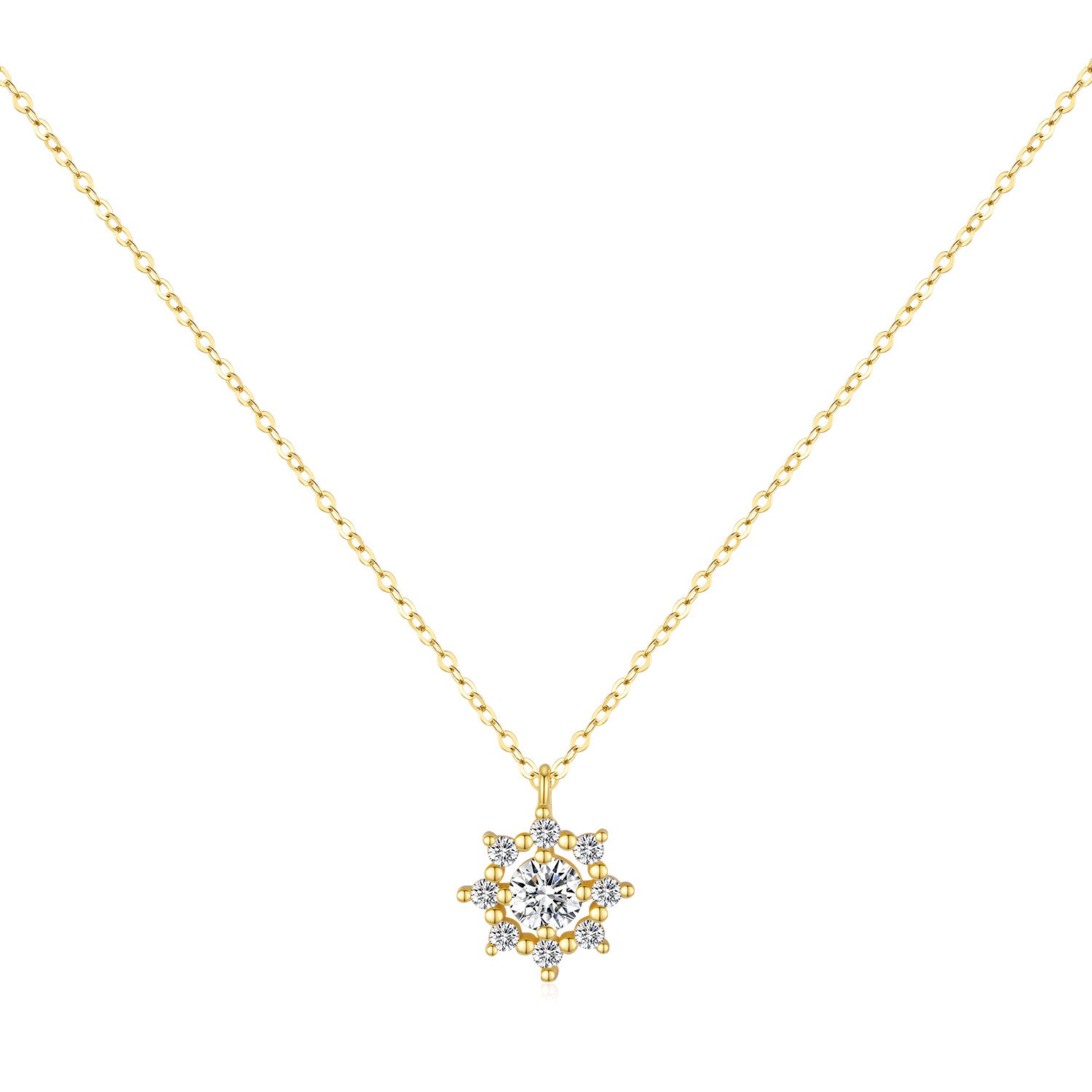 S925 Sterling Silver Snowflake Necklace